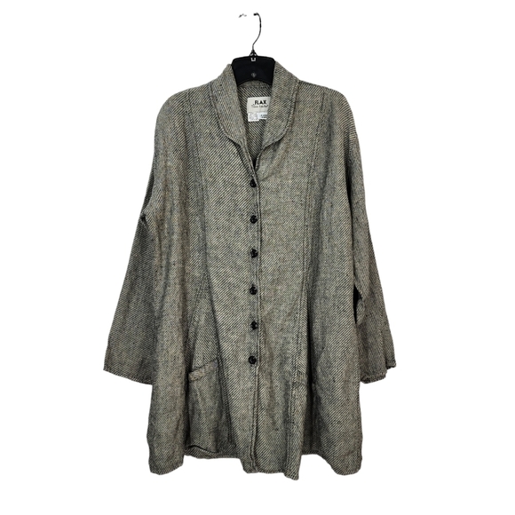 Flax By Jeanne Engelhart Women's Lagenlook 100% Linen Button Tunics - M - Picture 1 of 6